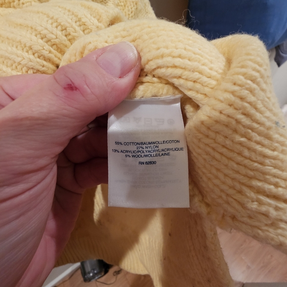 Lands' End Soft Yellow Cowl Neck Sweater 3X - Picture 8 of 8